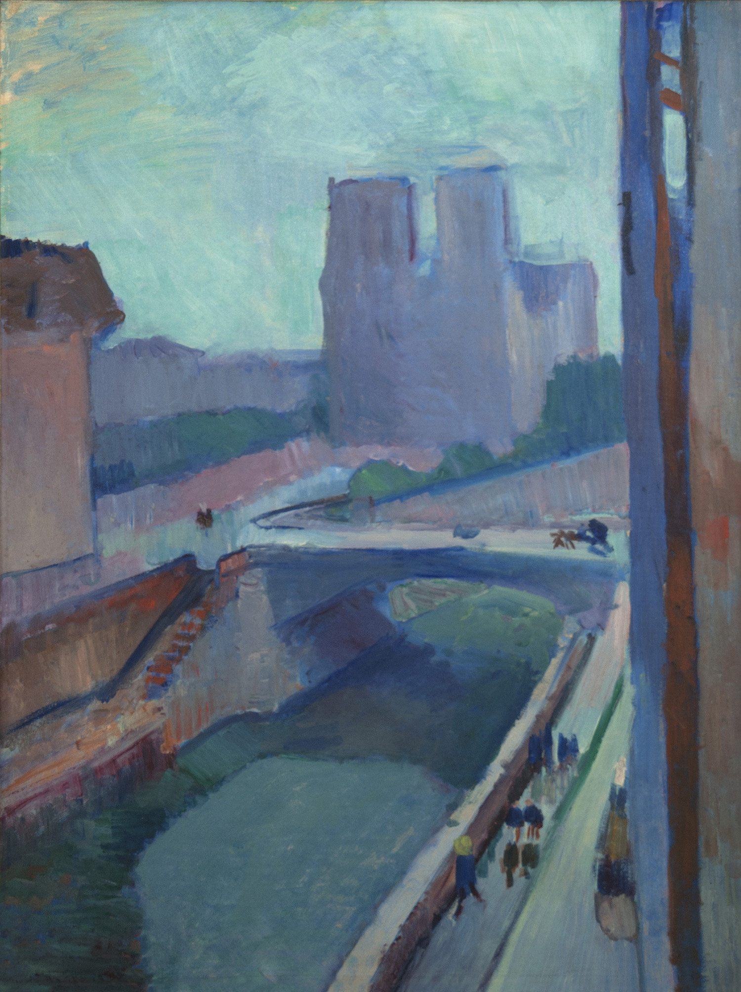 Henri Matisse, Notre Dame, A Late Afternoon, 1902; oil on paper mounted on canvas; Collection Albright-Knox Art Gallery, Buffalo, New York, gift of Seymour H. Knox, Jr; © Succession H. Matisse / Artists Rights Society (ARS), New York.