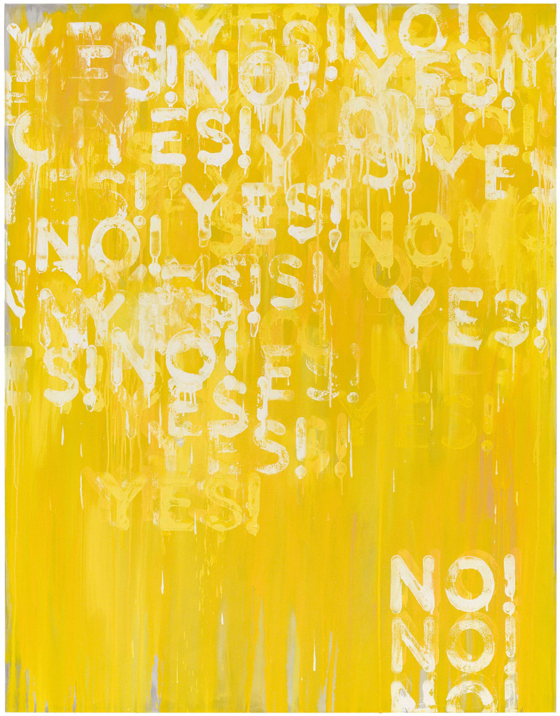 Yes! No! (2016). oil on canvas. 72 x 56 inches.