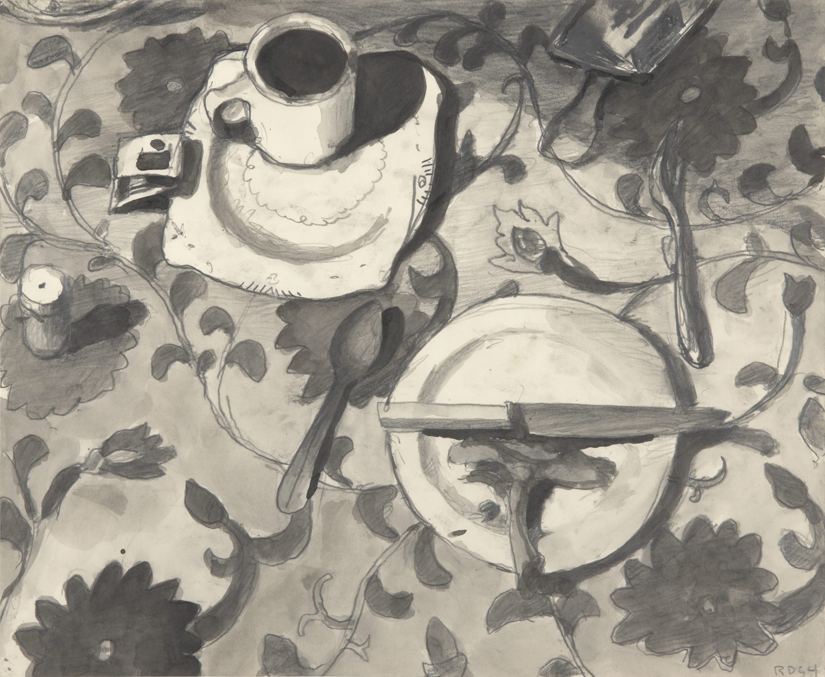 Richard Diebenkorn, Untitled, 1964; graphite and ink on paper; Collection of Leslie A. Feely, New York; © the Richard Diebenkorn Foundation.