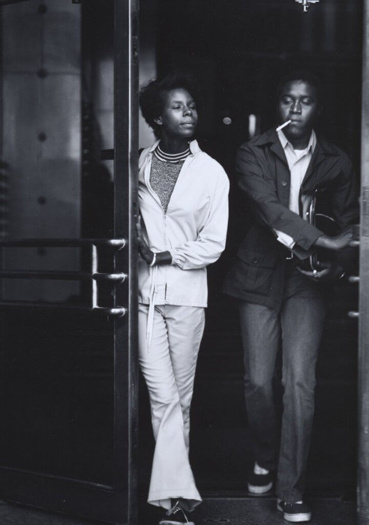 People of the North Portal, (1970-1971). Photo by Barbara Crane. Gelatin silver print, Image: 10 9/16 x 7 3/8 inches. Philadelphia Museum of Art.