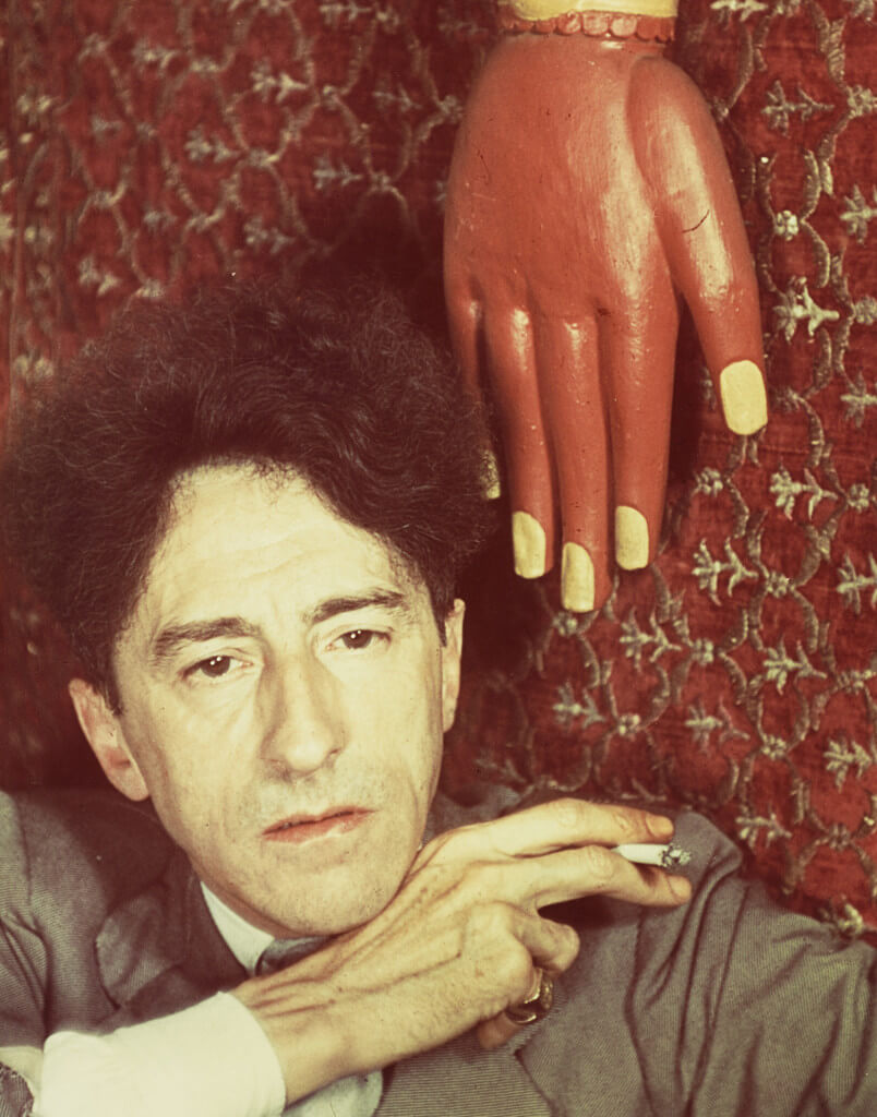 Jean Cocteau, 1939 (negative); c. 1970s (print). Photo by Gisèle Freund. Chromogenic print, Image: 11 7/8 x 9 1/2 inches. Philadelphia Museum of Art.