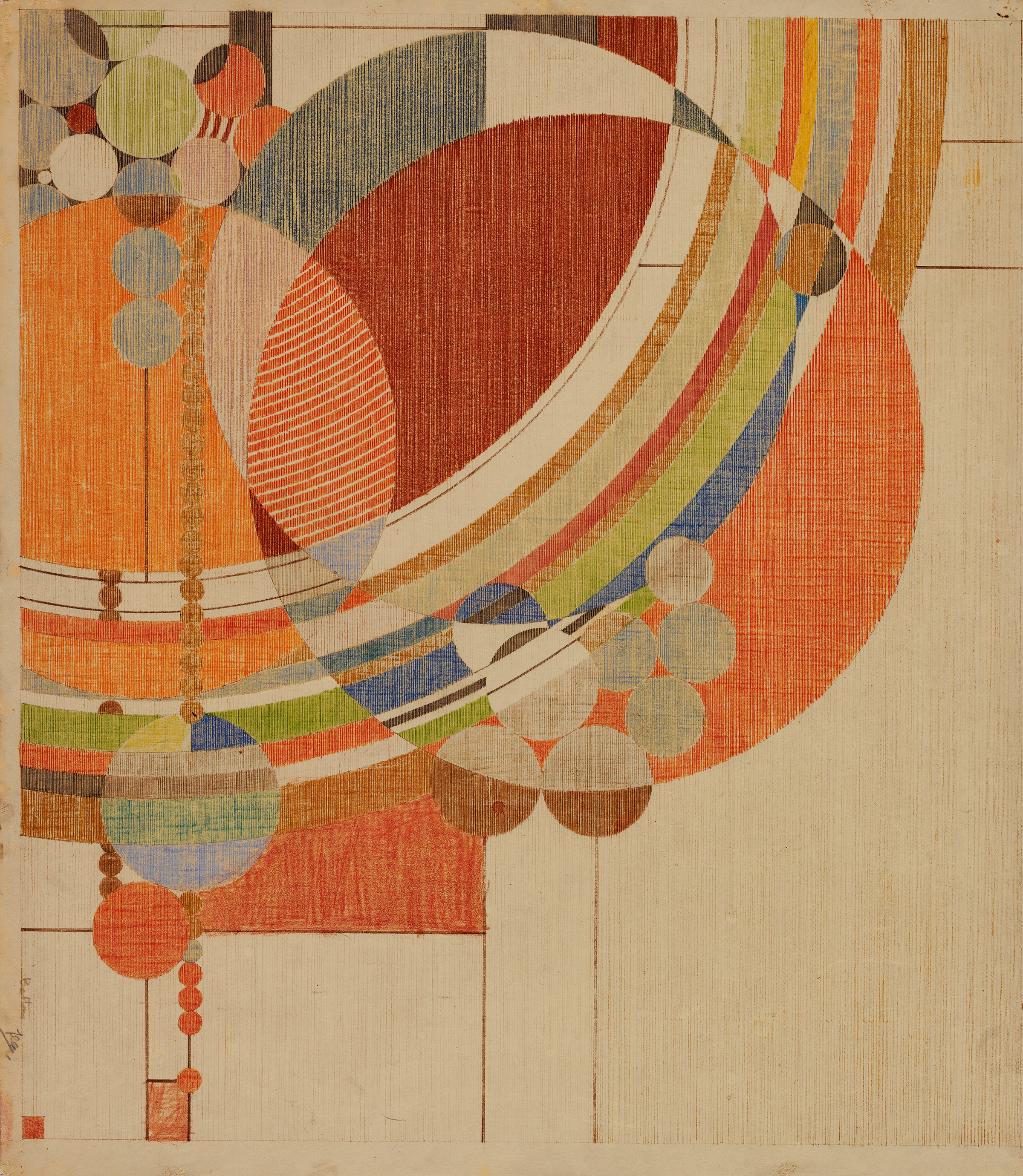 Frank Lloyd Wright drawing March Balloons MoMA