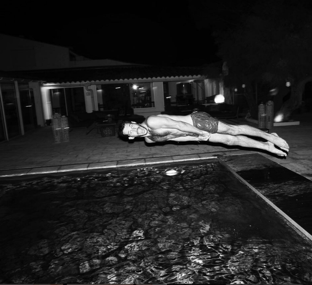 Ellen von Unwerth black and white photo of Simon Ports Jaquemus, "Torpedo"
