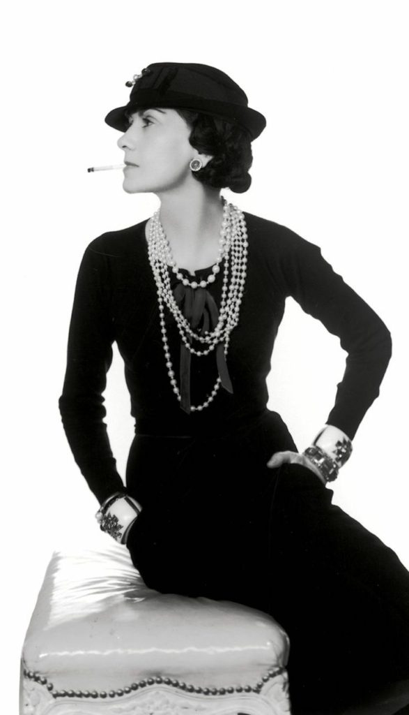 oco Chanel photograph by Many Ray in 1935 wearing Maltese Cross cuffs by Duke Fulco di Verdura.
