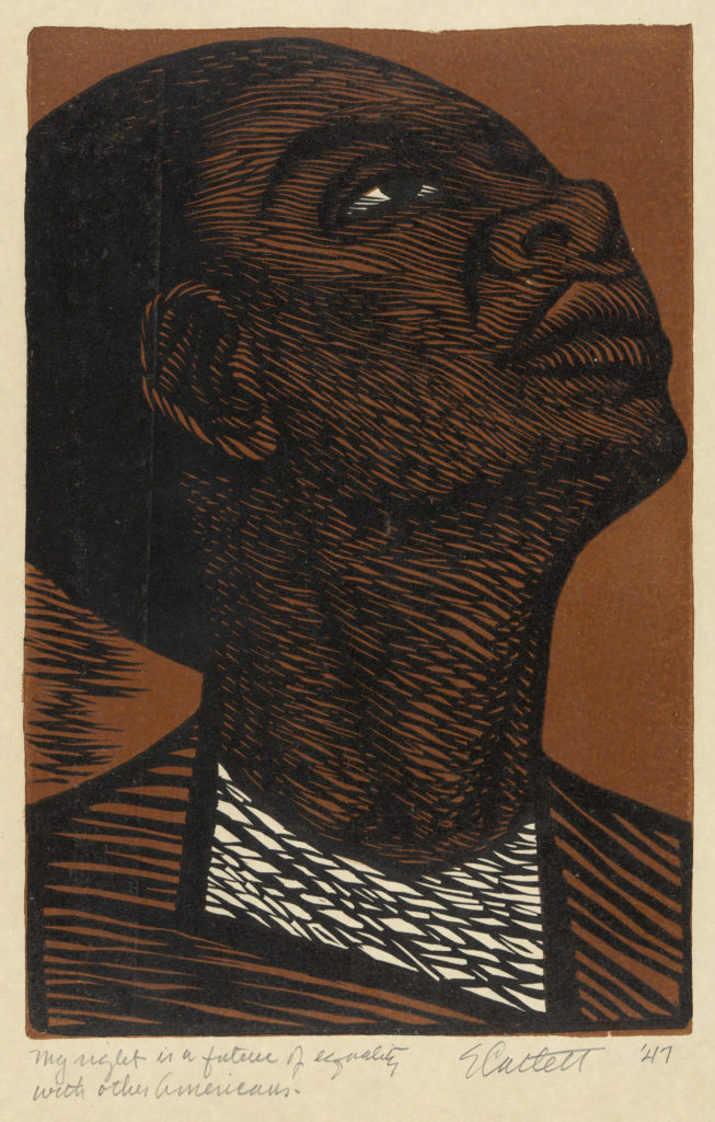 Black Woman Looking Up