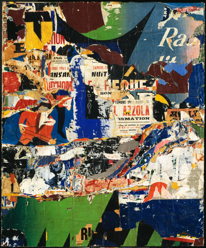Collage by Jacques Mahé de la Villeglé 
