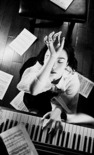 Woman at piano