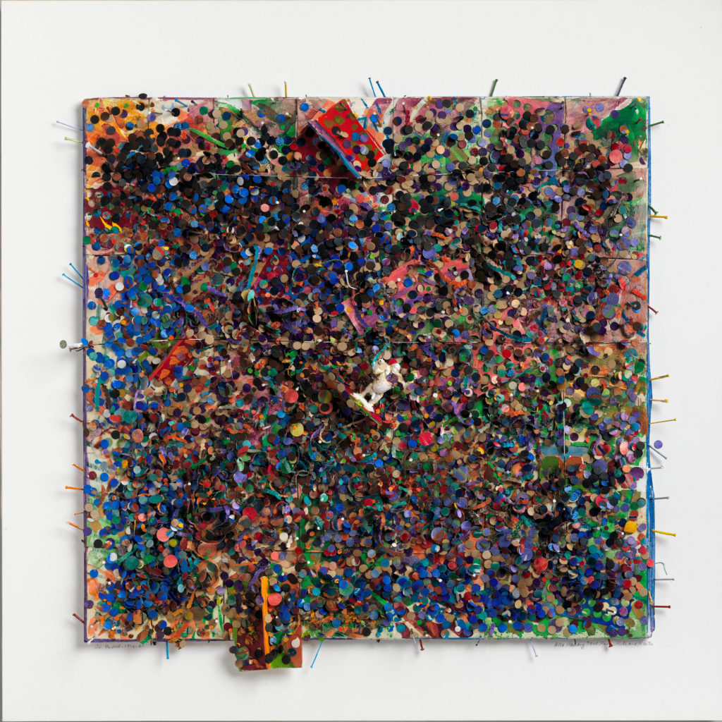 Wall piece by Howardena Pindell