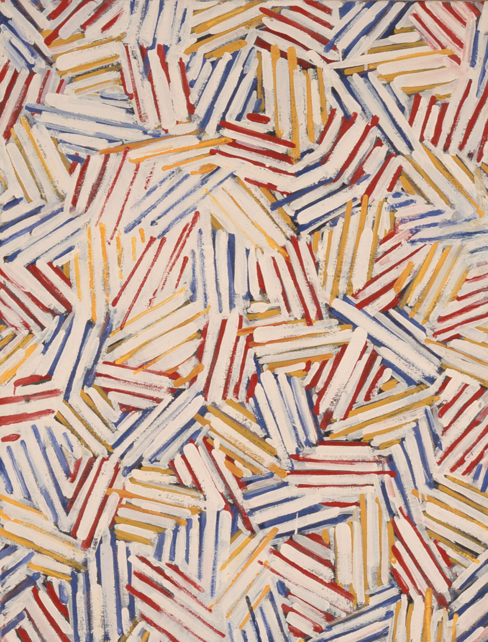 Detail of painting by Jasper Johns