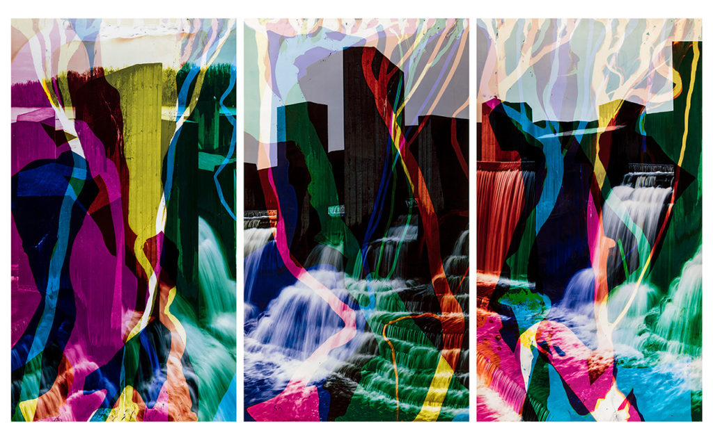 Stepping Stone Falls 2016 Triptych Matthew Brandt