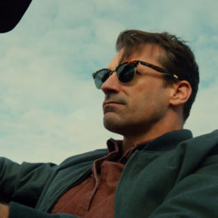jon hamm in car