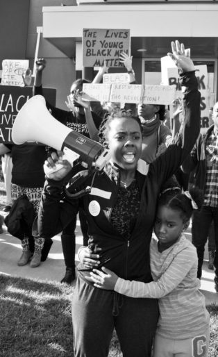 Whose Streets bullhorn scene