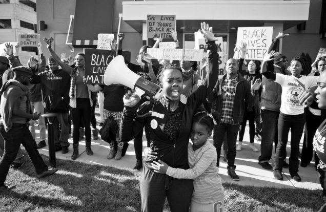 Whose Streets bullhorn scene