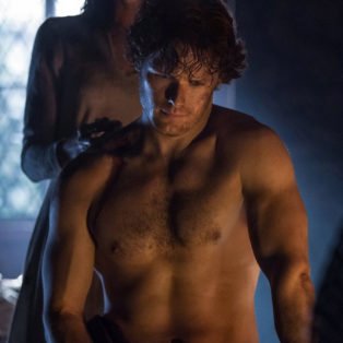 Jamie, the Scottish highlander, is a smoking hot stud muffin. Not since the glory days of Sean Connery have we hungered for a hunk in a kilt.