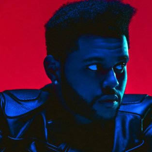 The Weeknd red background