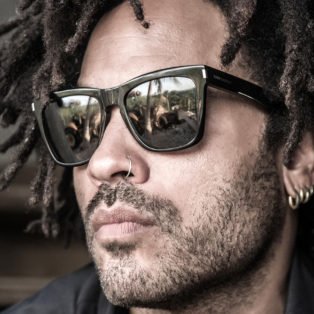 Lenny Kravitz sunglasses closeup