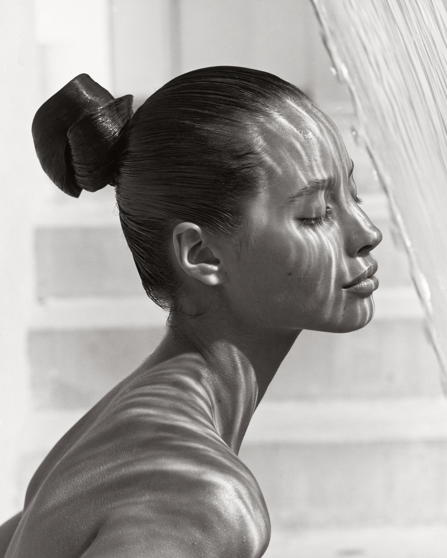 Christy Turlington, Profile, by Herb Ritts