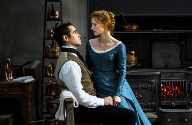 Jessica Chastain and Colin Ferrell in Miss Julie