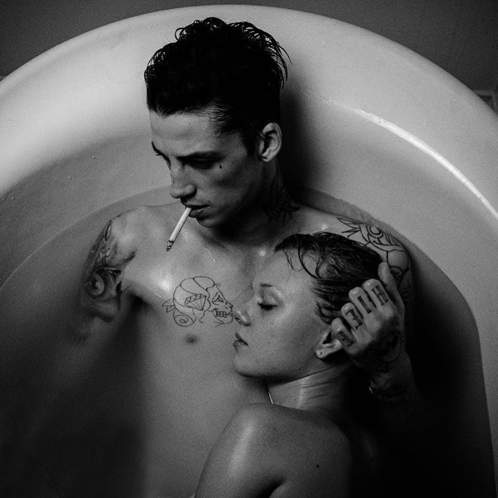 Tyler Shields Photograph of a Young Couple in a Bath Tub