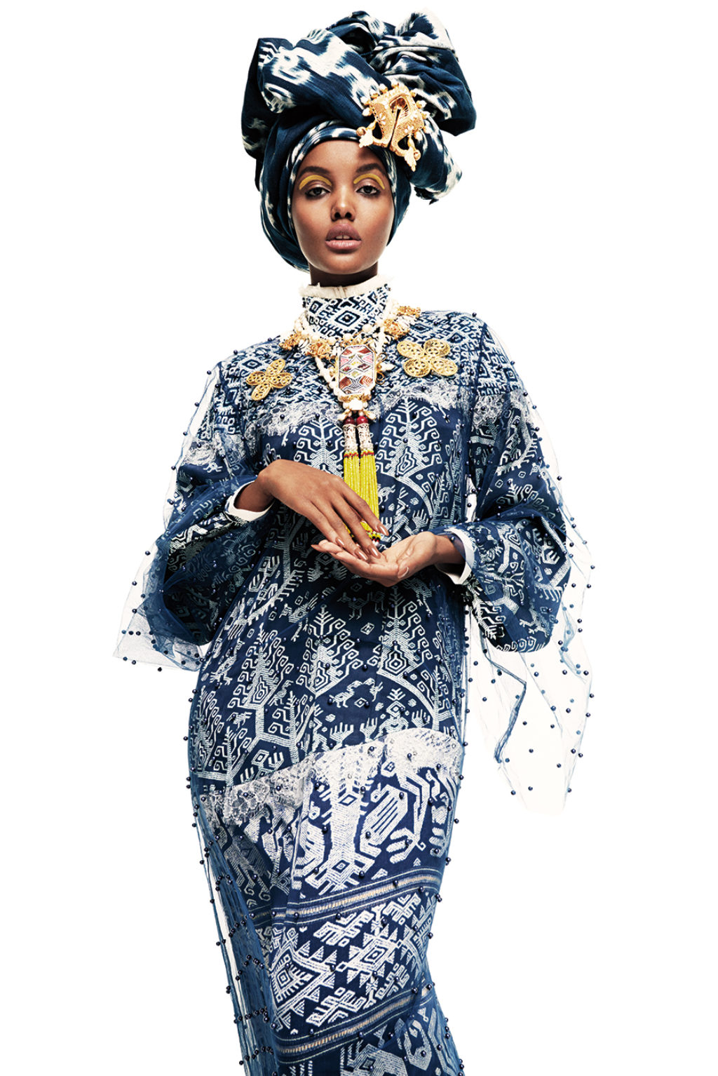 model in blue-contemporary-muslim-fashions-de-young-museum