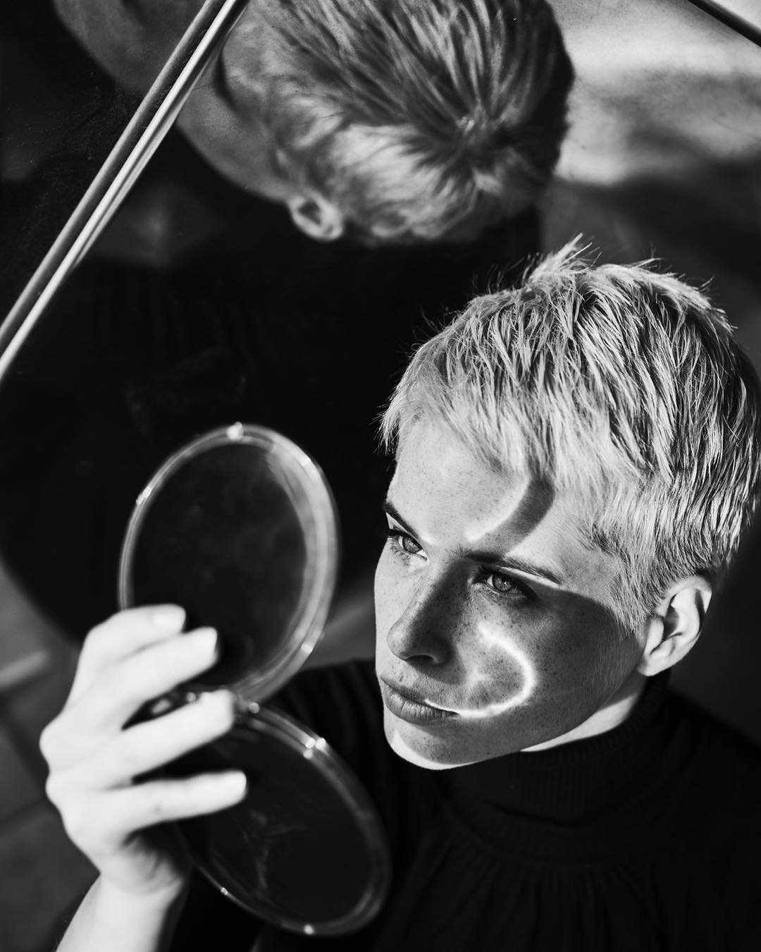 black and white portrait by nicolas guerin
