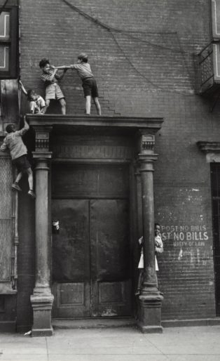 Boys play on rooftop in New York City Helen Levitt