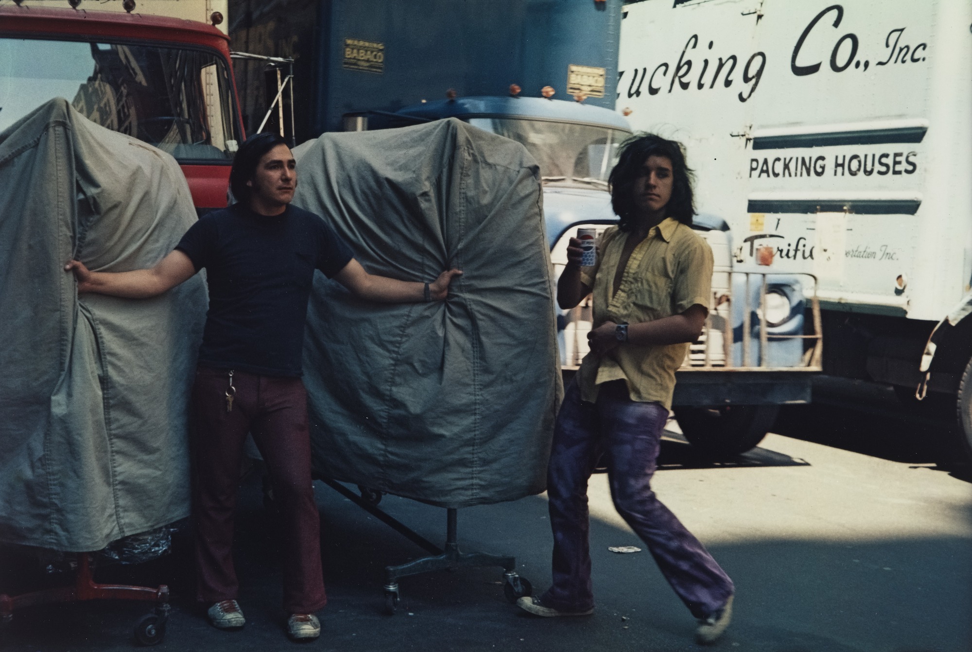 Young men in meatpacking district 1970s Helen Levitt