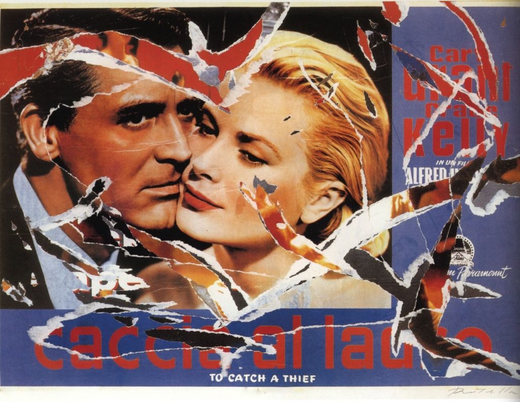 Caccia al Ladro - Collage by Mimmo Rotella