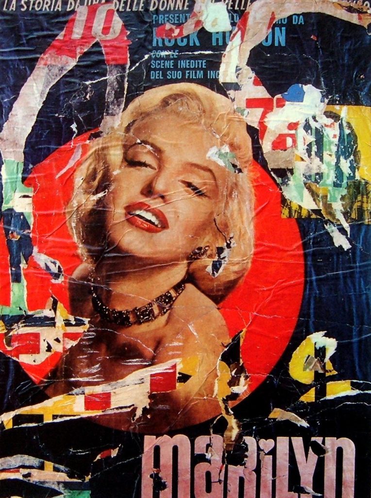 Marilyn Monroe - Collage by Mimmo Rotella