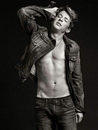 Charlie Puth Shirtless black and white