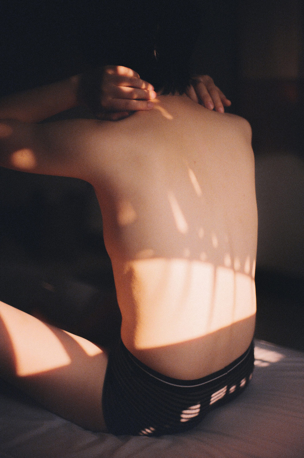 asian boy in his underwear by Li Hui