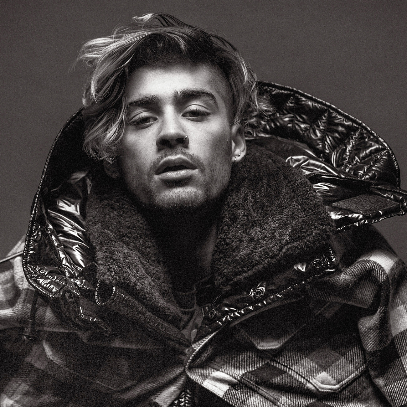 zayne plaid coat big collar