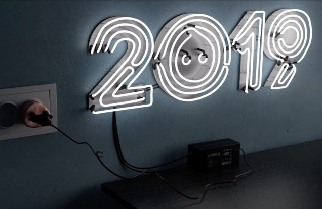 2019 neon sign