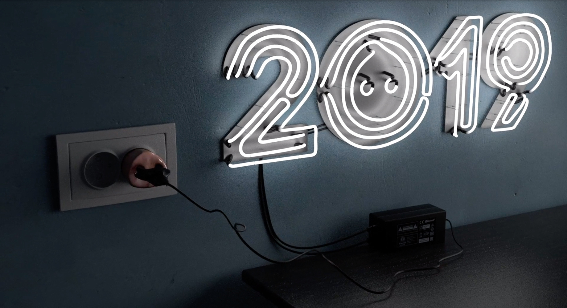 2019 neon sign