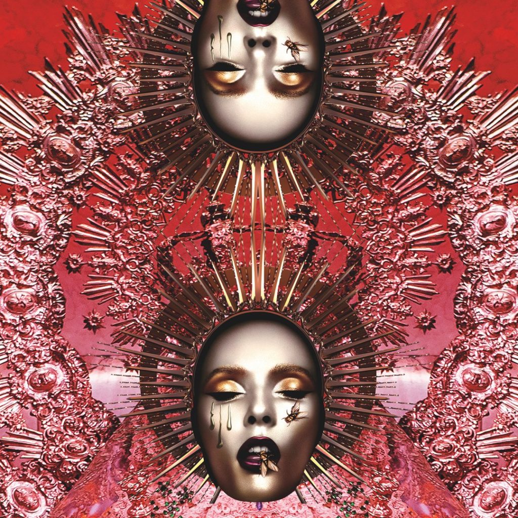 Pat McGrath makeup-Double Image of the packaging artwork for the MothershipV Bronze Seduction Eye Palette