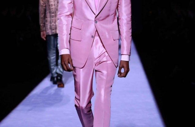Sexiest Mens Designer-Tom Ford-photo of runway model wearing hot pink suit