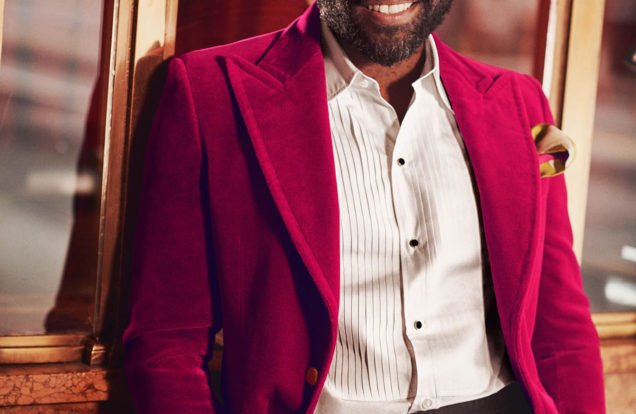 Donald Glover red velvet jacket