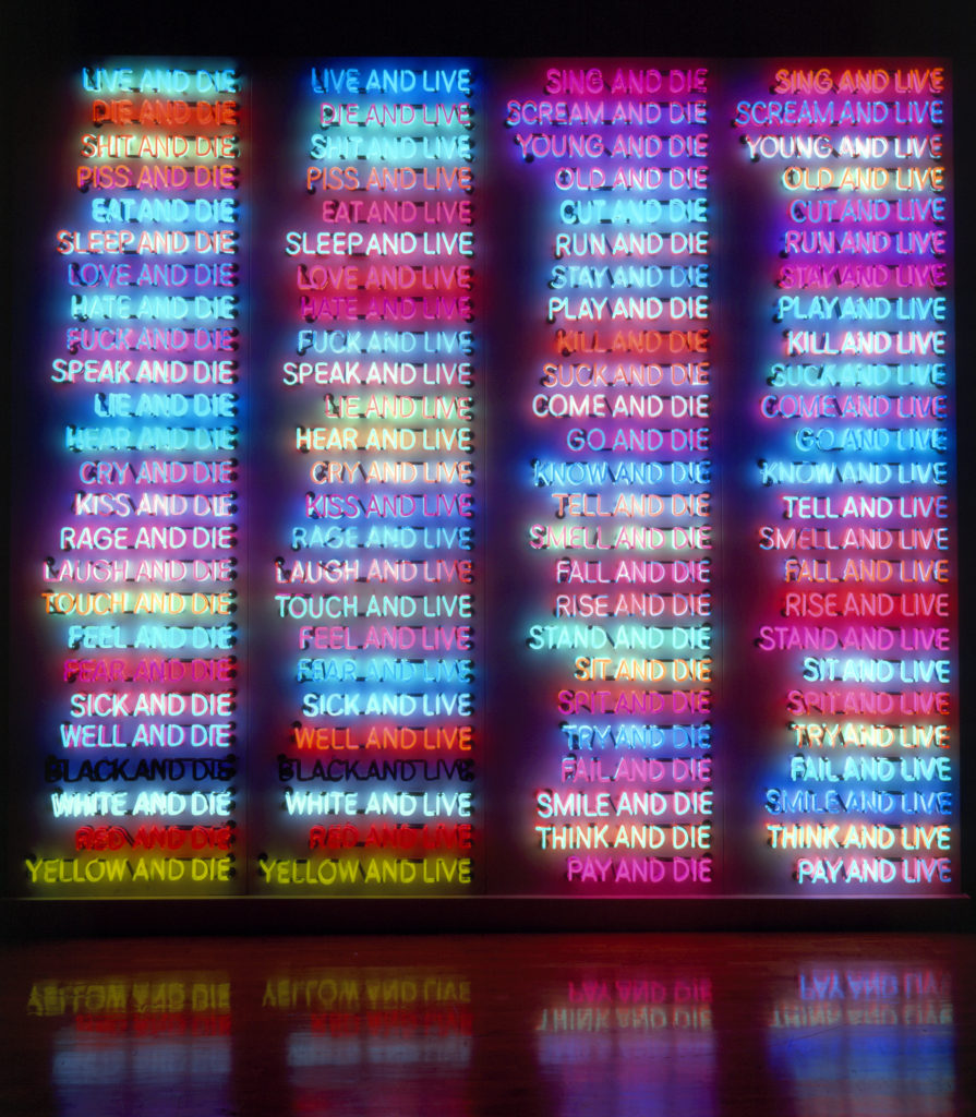 Neon work by Bruce Nauman