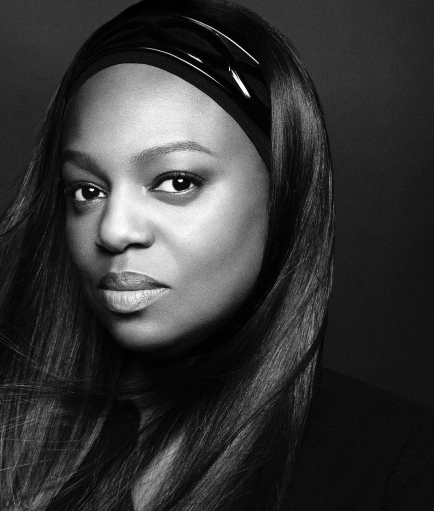 Black and white photograph of Pat McGrath in her youth