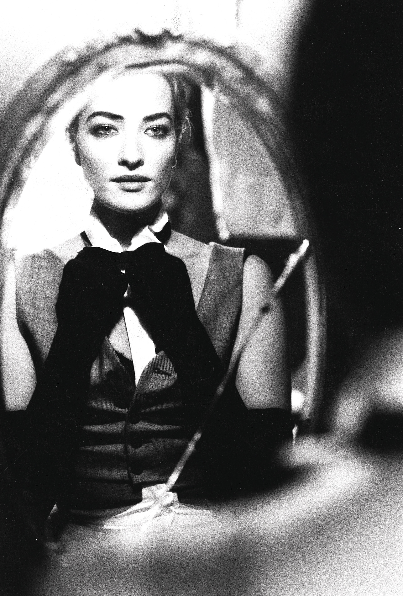 black and white photo of a french escort