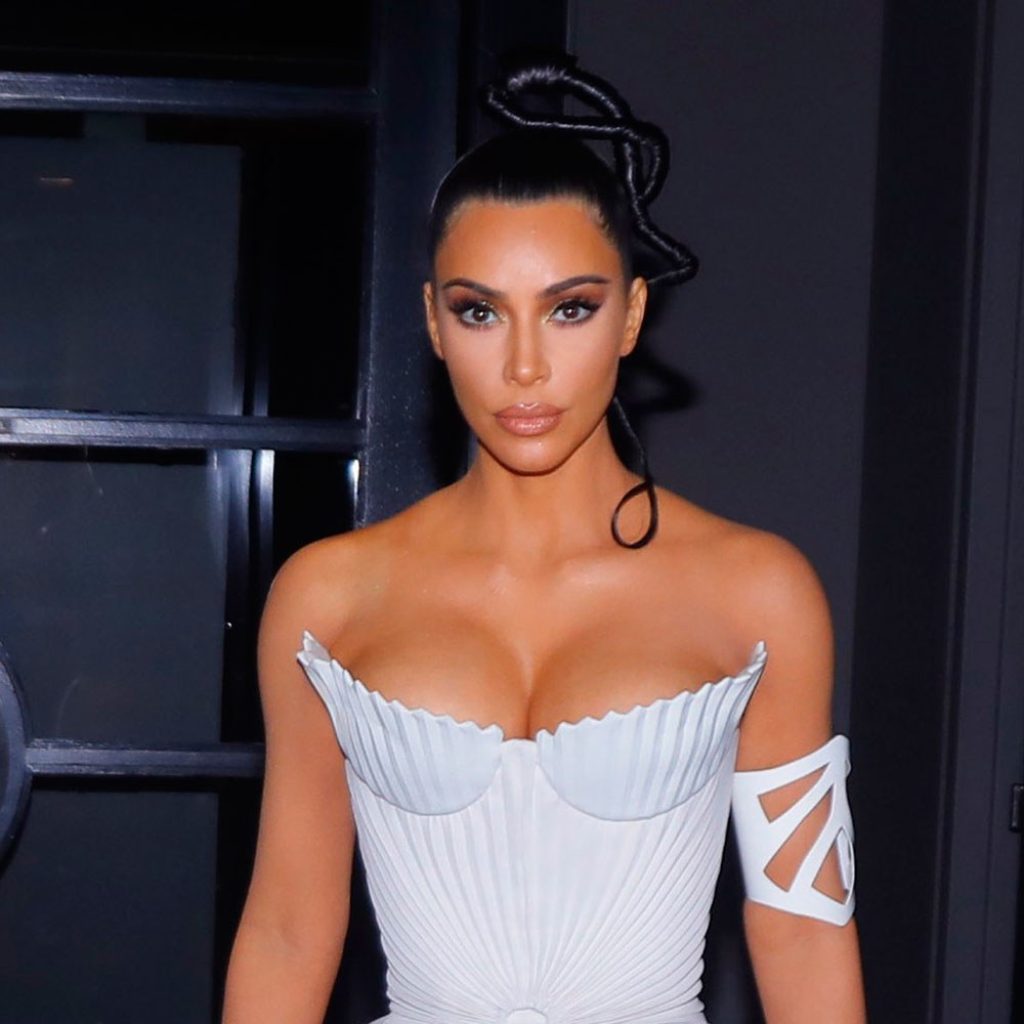Kim Kardashian Wearing Sexy Thierry Mugler Bustier
