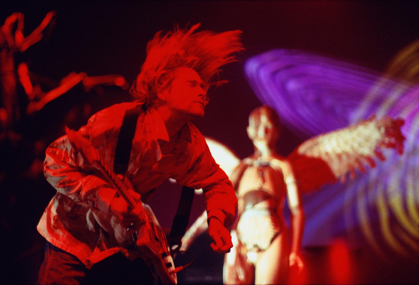 Kurt Cobain onstage in Los Angeles 1993
