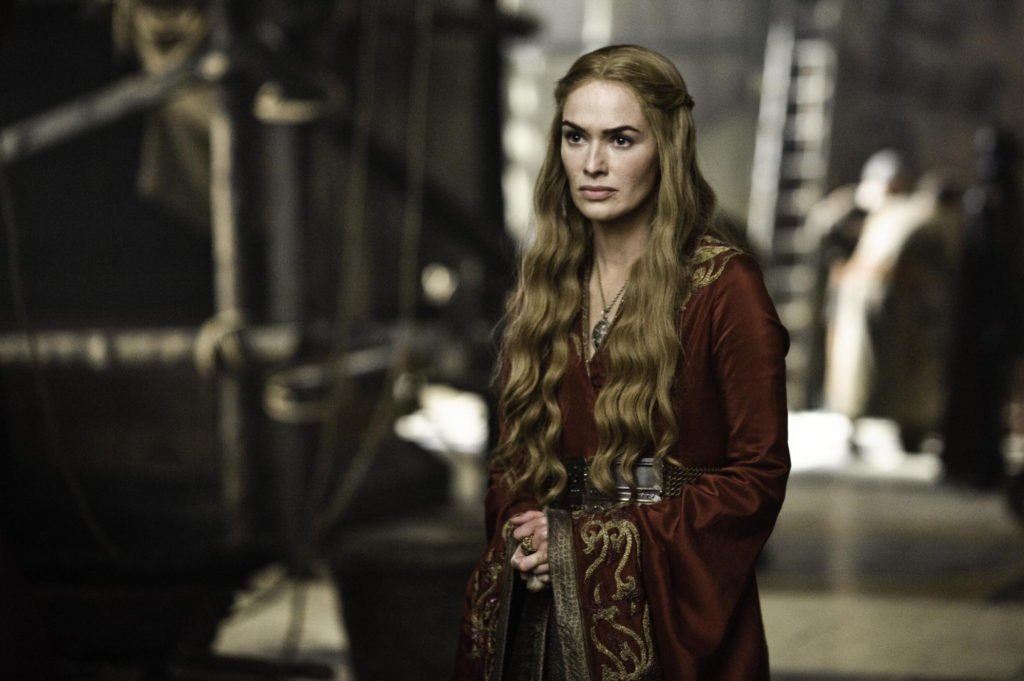Game of Thrones Cersei Wearing Red and Gold Robe