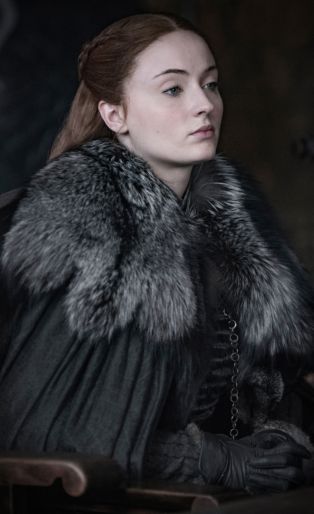 Game of Thrones Sansa Stark in Fur collar and coat Ready To Rule