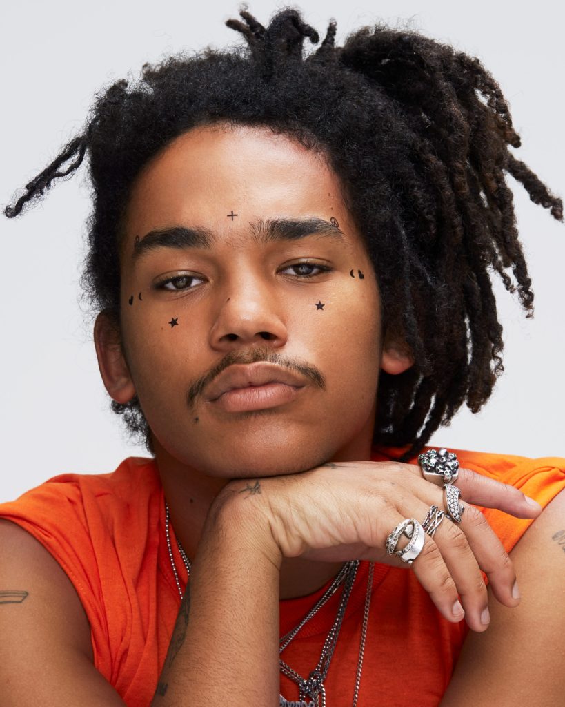 Hottest Male Model Luka Sabbat headshot wearing dreads