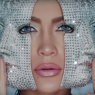 Jennifer Lopez jeweled mask
