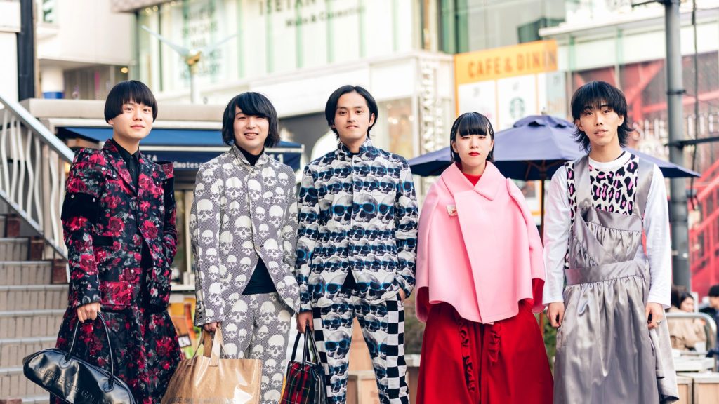 Tokyo Streetwear Fashion-Five Fashion Forward Kids Wearing a mix of prints, colors and styles