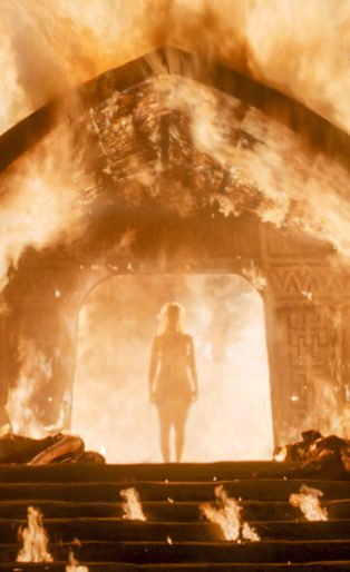 dany in the fire game of thrones