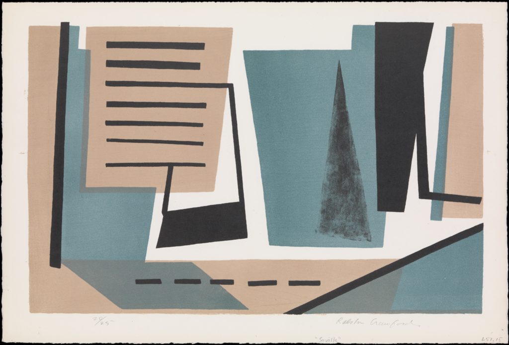 Lithograph print by Ralston Crawford
