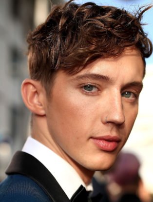 Troye Sivan head shot suit